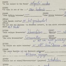 Western questionnaire, answ...