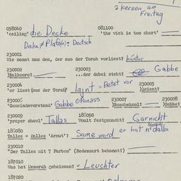 Western questionnaire, answ...