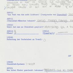 Western questionnaire, answ...