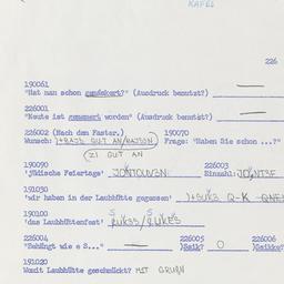 Western questionnaire, answ...