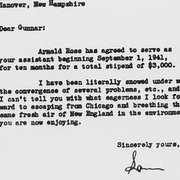 Letter from Samuel A. Stouf...