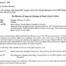 Announcements, 2001-02-27. ...