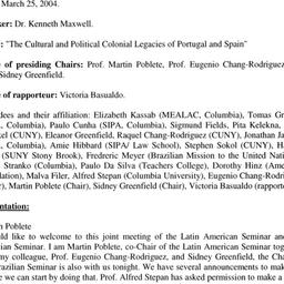 Minutes, 2004-03-25. Latin ...