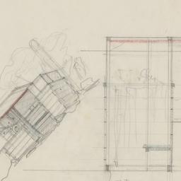 Interior elevation, exterio...
