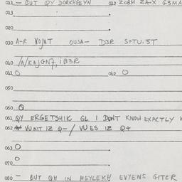 Eastern questionnaire, answ...