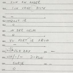 Eastern questionnaire, answ...