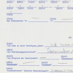 Western questionnaire, answ...