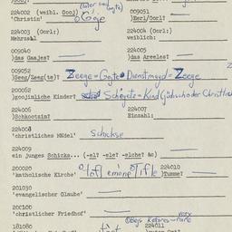Western questionnaire, answ...