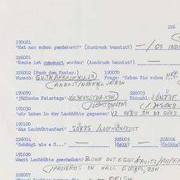 Western questionnaire, answ...