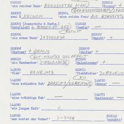 Western questionnaire, answ...