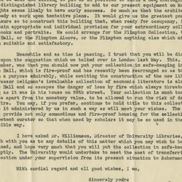 Letter to George A. Plimpto...