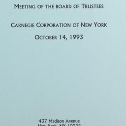 Meeting of the Board of Tru...