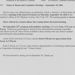 Board of Trustees - Sent to...
