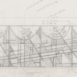 Pavilion wall mirror elevation