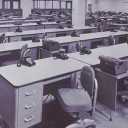 Interior view, empty office...