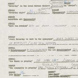 Western questionnaire, answ...