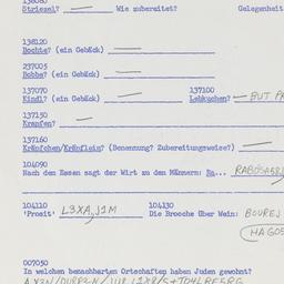 Western questionnaire, answ...