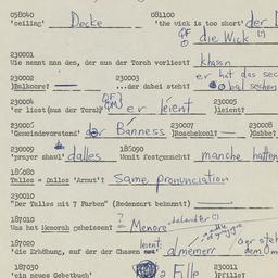 Western questionnaire, answ...