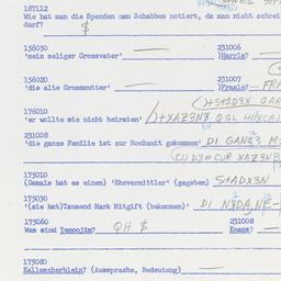 Western questionnaire, answ...