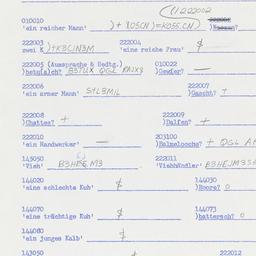 Western questionnaire, answ...