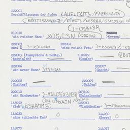 Western questionnaire, answ...