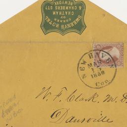 Sweeney's Hotel. Envelope