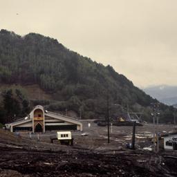 Construction view, ski runs.