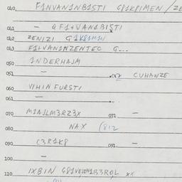 Eastern questionnaire, answ...