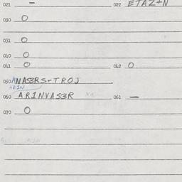 Eastern questionnaire, answ...