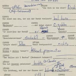 Western questionnaire, answ...