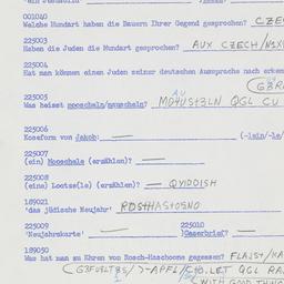 Western questionnaire, answ...