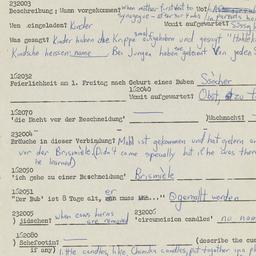 Western questionnaire, answ...