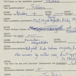 Western questionnaire, answ...