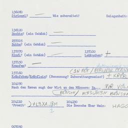 Western questionnaire, answ...