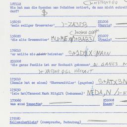 Western questionnaire, answ...