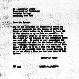 Letter from Rowena S. Hadse...