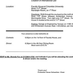 Announcements, 2001-05-15. ...