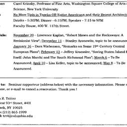 Announcements, 2000-10-19. ...