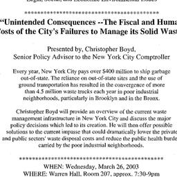 Announcements, 2003-03-26. ...