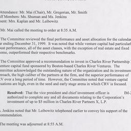 Investment Committee Meetin...