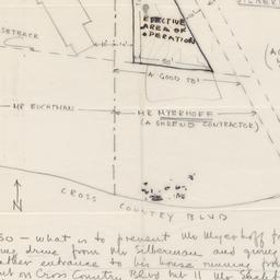 Plot plan, hand drawn