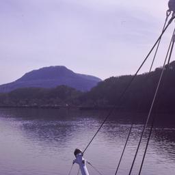 View of river from boat.