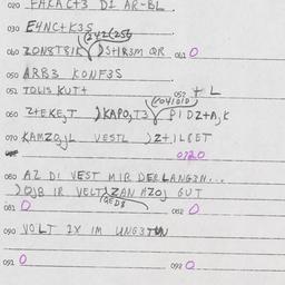 Eastern questionnaire, answ...
