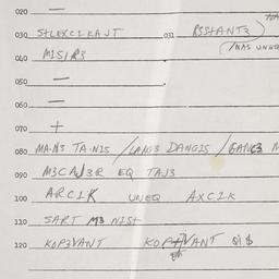 Eastern questionnaire, answ...
