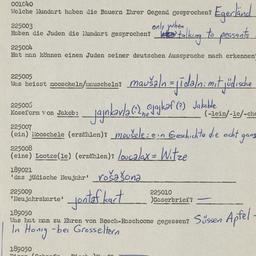 Western questionnaire, answ...