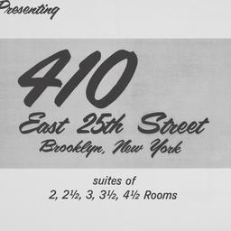 410 E. 25 Street, Presentin...