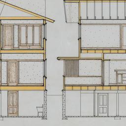 Longitudinal, cross sections