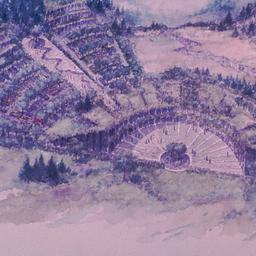Aerial perspective drawing.