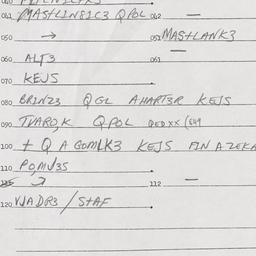 Eastern questionnaire, answ...