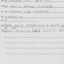Eastern questionnaire, answ...